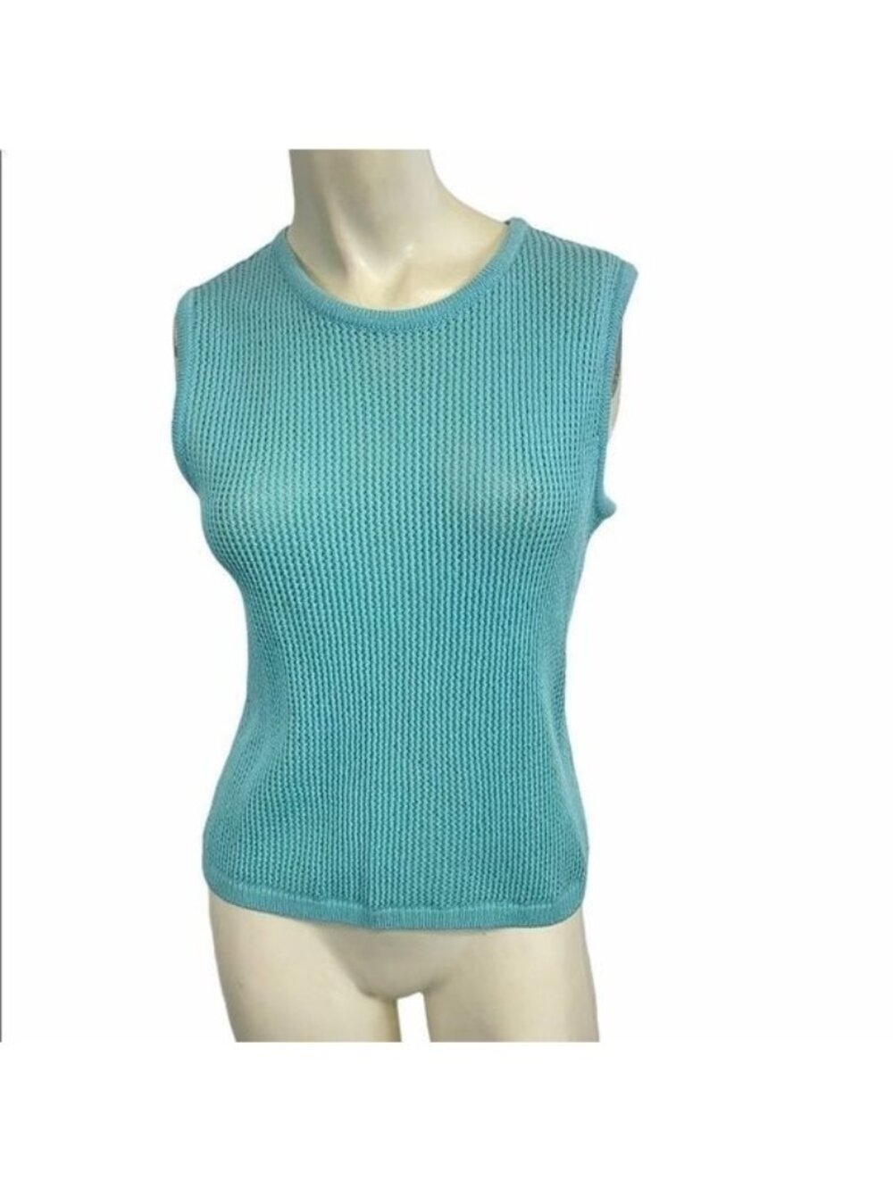 St. John Sport Marie Gray  Sleeveless Sweater P Petite